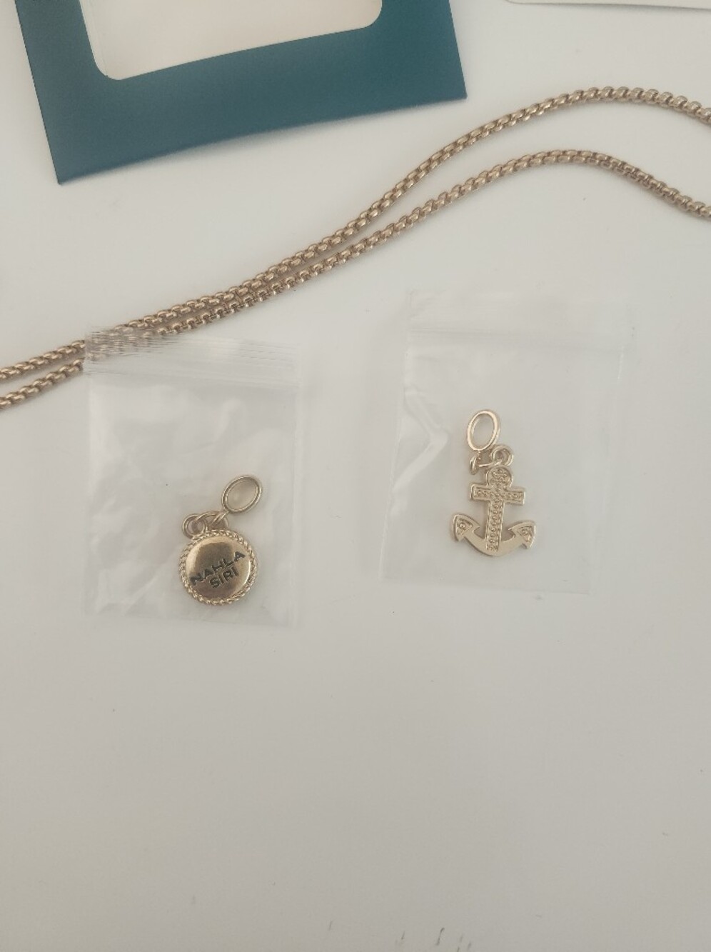 Effy Rose Gold Anchor and Globe Charm Necklace Set - Picture 2 of 5
